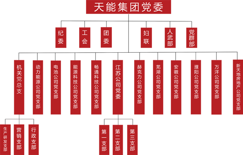 天能建團黨委組織架構(gòu)